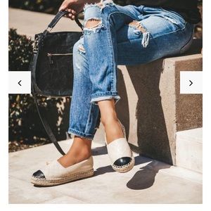 Coco faux leather quilted espadrilles